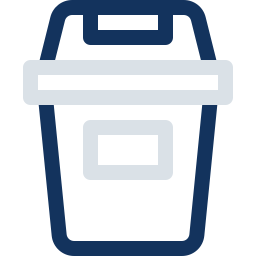 Curbing food waste trash can icon