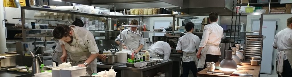 Busy restaurant kitchen