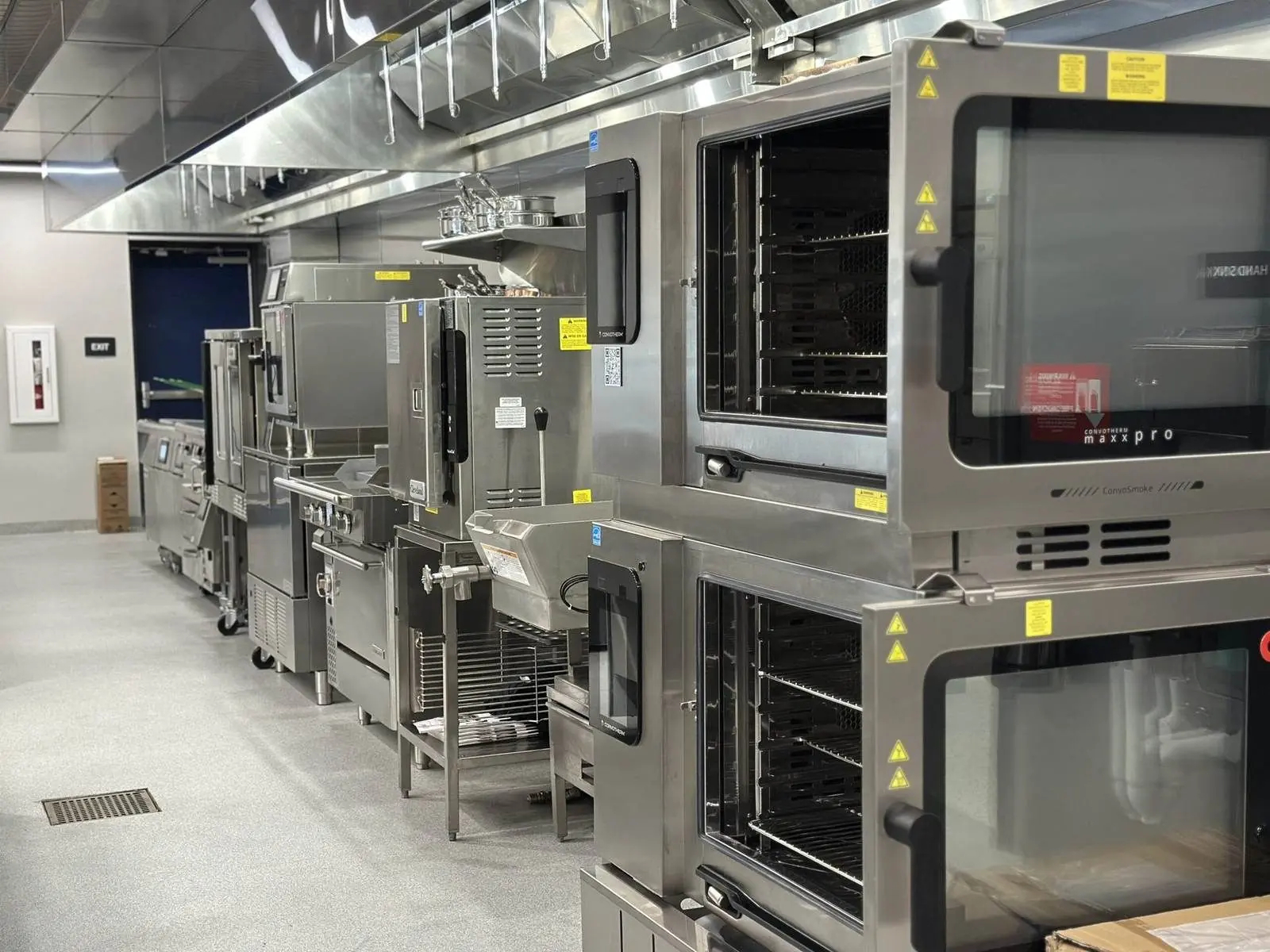 Cooking and prep equipment on view