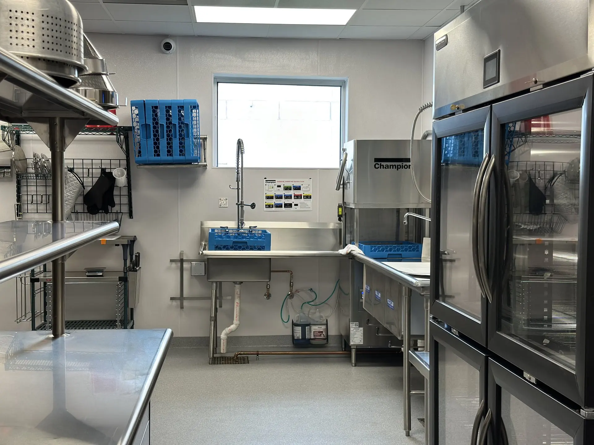 A completed back-of-house installation