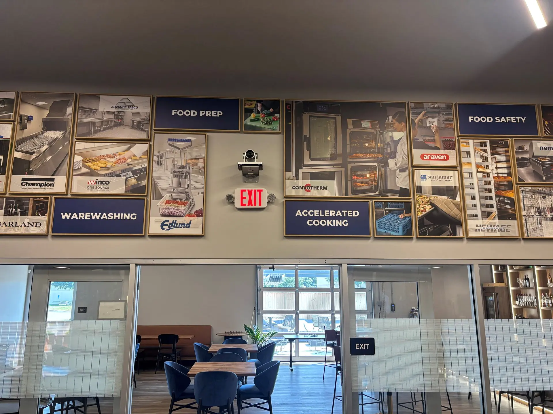 The Zink product portfolio wall inside a culinary & design center