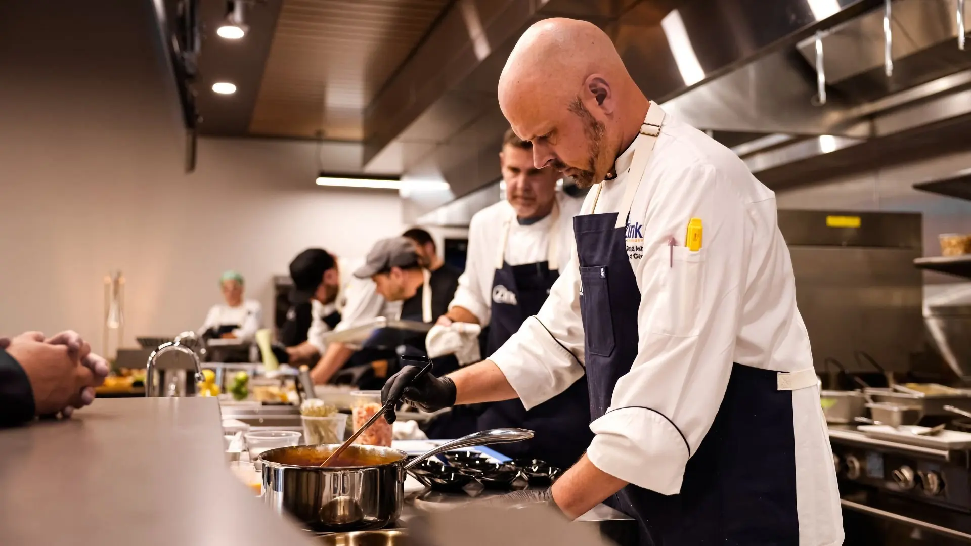 Zink chefs in a culinary center