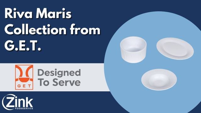 The G.E.T. Riva Maris matte white melamine collection, plated