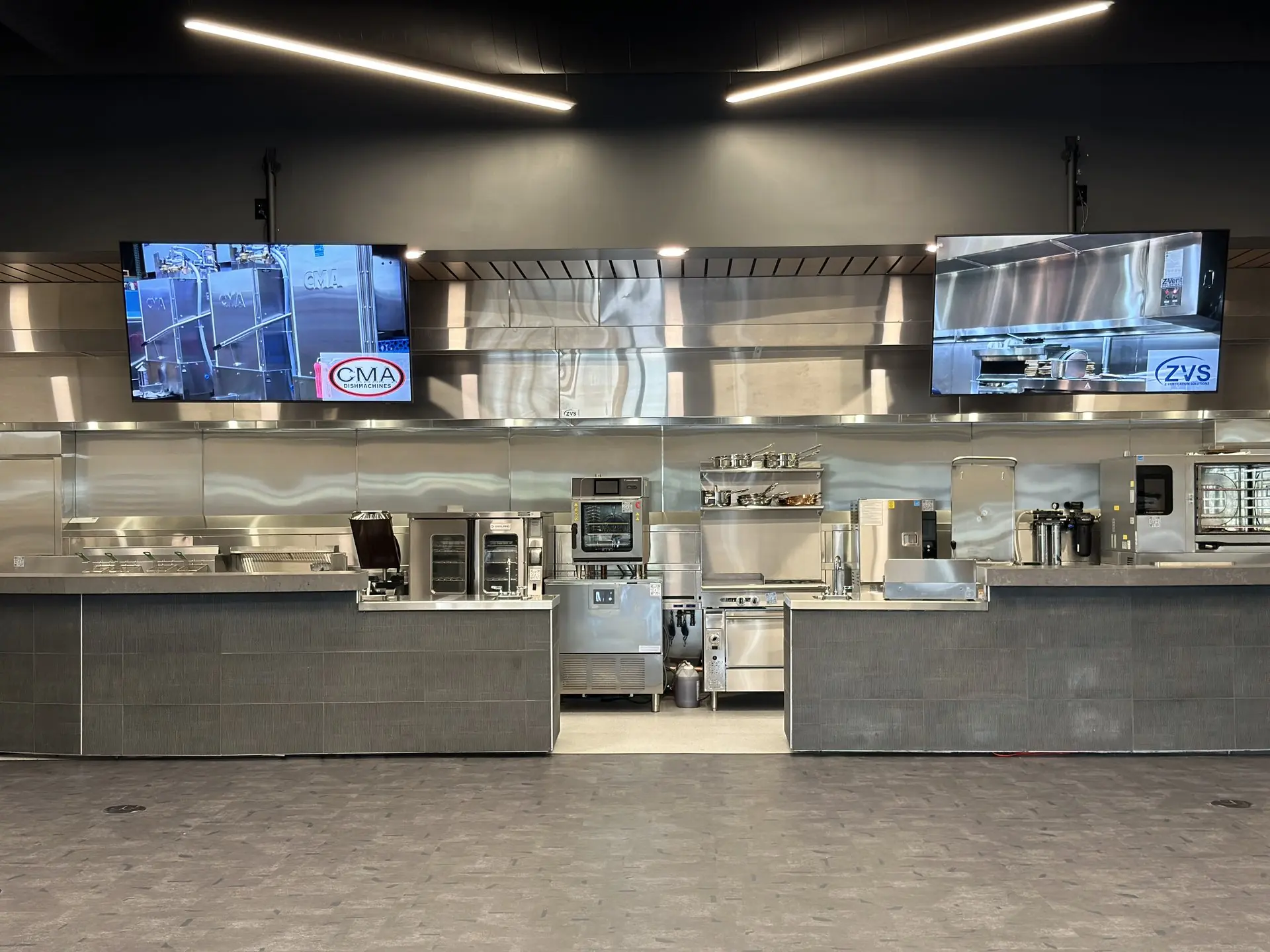 A live demo line in a Zink culinary center