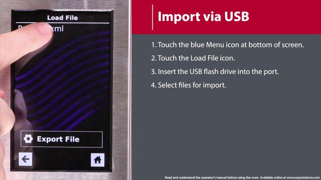 5 - How to Import Menu via USB Flash Drive (MXP/AXP)