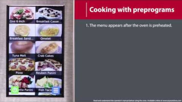 2 - How to Cook With Preprogrammed Menu Items (MXP/AXP)
