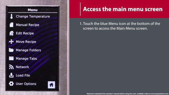 3 - How to Access the Main Menu Screen (MXP/AXP)