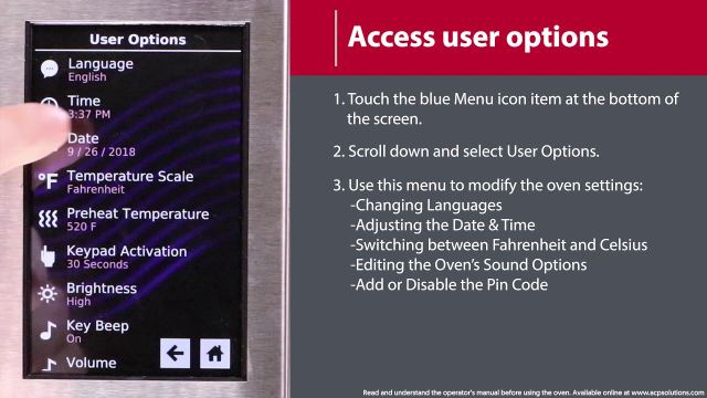 6 - How to Access and Change User Options (MXP/AXP)